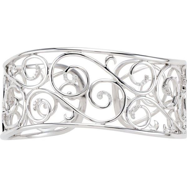 Filigree Scroll Cuff Bracelet - Image 2