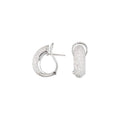 Pavé-Style Omega Clip Earrings