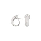 Pavé-Style Omega Clip Earrings