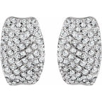 Pavé-Style U-Hoop Earrings - Image 2