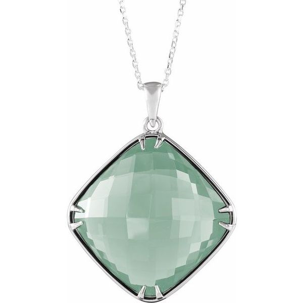 Cushion Claw-Prong Necklace