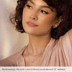 Bezel-Set Station Necklace - Image 3