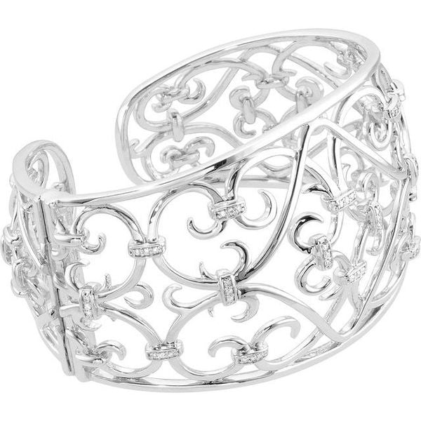 Filigree Scroll Cuff Bracelet - Image 2