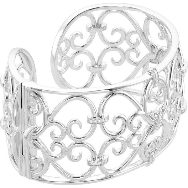 Filigree Scroll Cuff Bracelet - Image 2