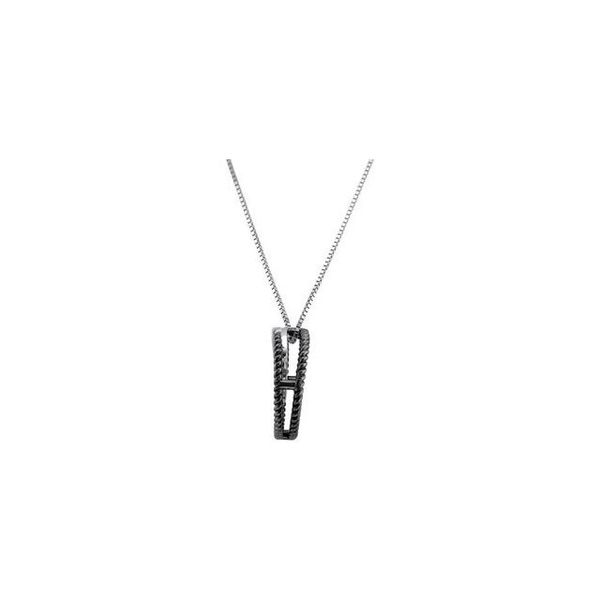 Diamond Double Circle Necklace - Image 2