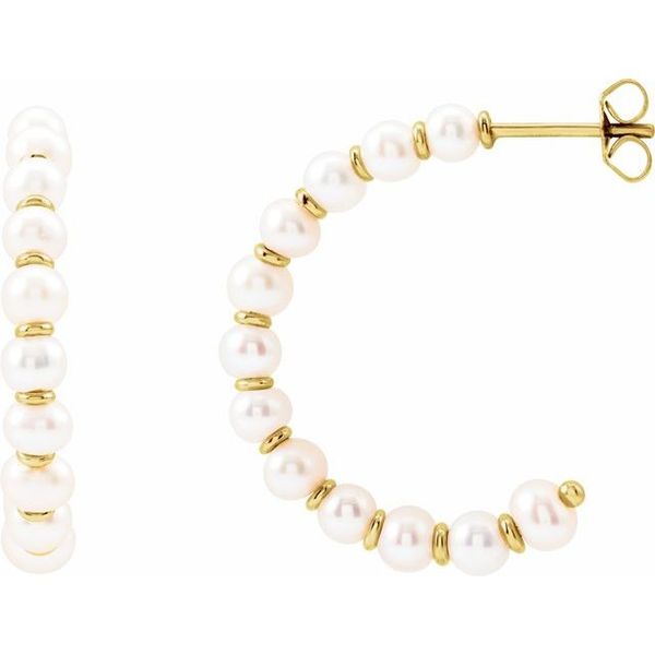 Pearl Hoop Earrings