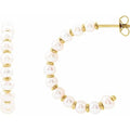 Pearl Hoop Earrings