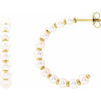 Pearl Hoop Earrings