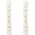 Pearl Hoop Earrings - Image 2