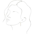 Pearl Hoop Earrings - Image 3