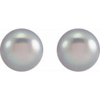 Pearl Stud Earrings - Image 2