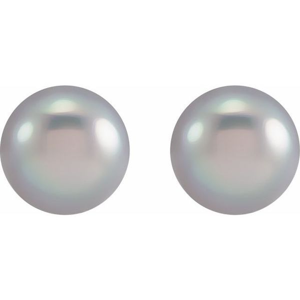 Pearl Stud Earrings - Image 2