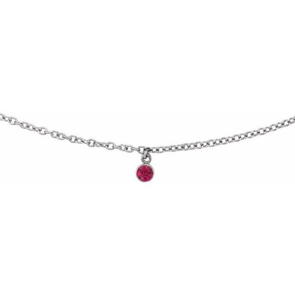 Bezel-Set Solitaire Necklace - Image 2