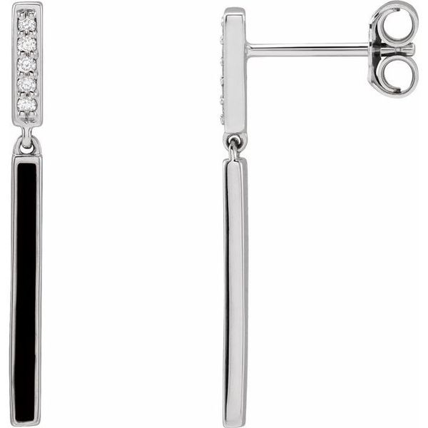 Enamel Bar Earrings