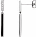 Enamel Bar Earrings