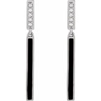 Enamel Bar Earrings - Image 2