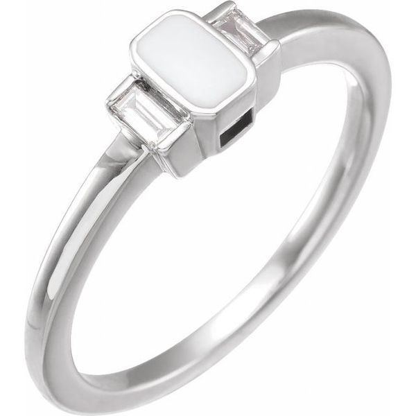 Accented Enamel Ring
