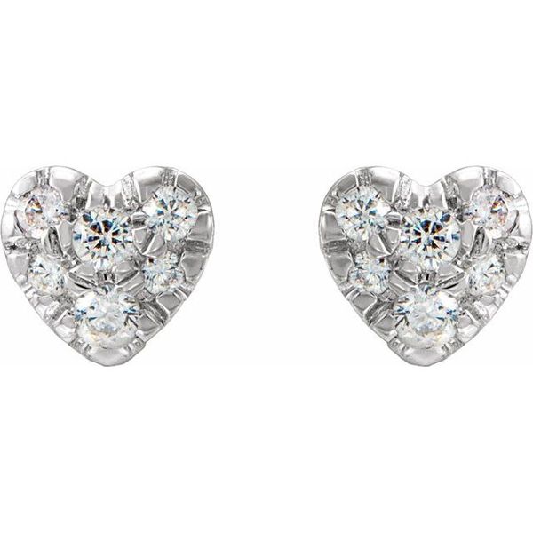 Cluster Heart Earrings - Image 2