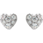 Cluster Heart Earrings - Image 2