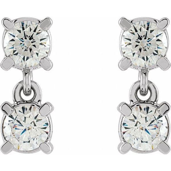 Lab-Grown Diamond Two-Stone Earrings - Image 2