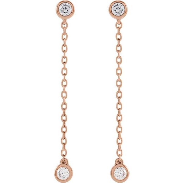 Lab-Grown Diamond Chain Earrings - Image 2