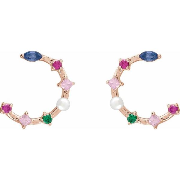 Accented Pearl Earrings - Image 2