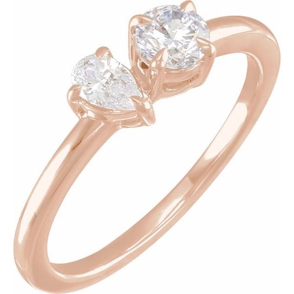 Lab-Grown Diamond Two-Stone Ring