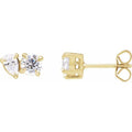 Lab-Grown Diamond Two-Stone Stud Earrings