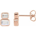 Lab-Grown Diamond Two-Stone Stud Earrings