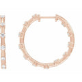 Lab-Grown Diamond Inside-Outside Hoop Earrings