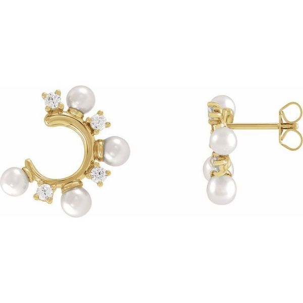 Pearl Hoop Earrings