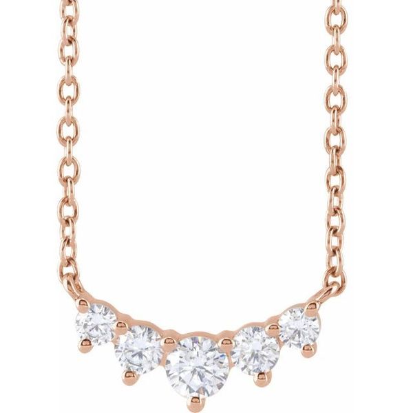 Lab-Grown Diamond Graduated Necklace