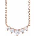 Lab-Grown Diamond Graduated Necklace