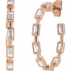 Lab-Grown Diamond Hoop Earrings - Image 2