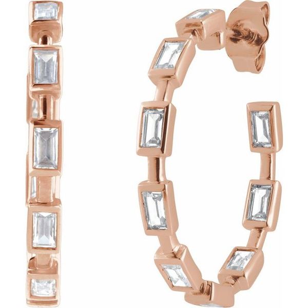 Lab-Grown Diamond Hoop Earrings - Image 2