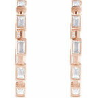 Lab-Grown Diamond Hoop Earrings - Image 3