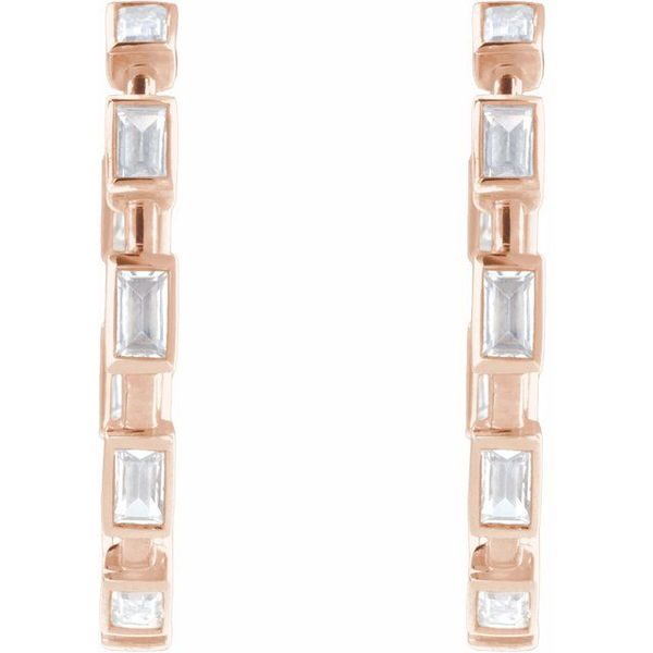 Lab-Grown Diamond Hoop Earrings - Image 3