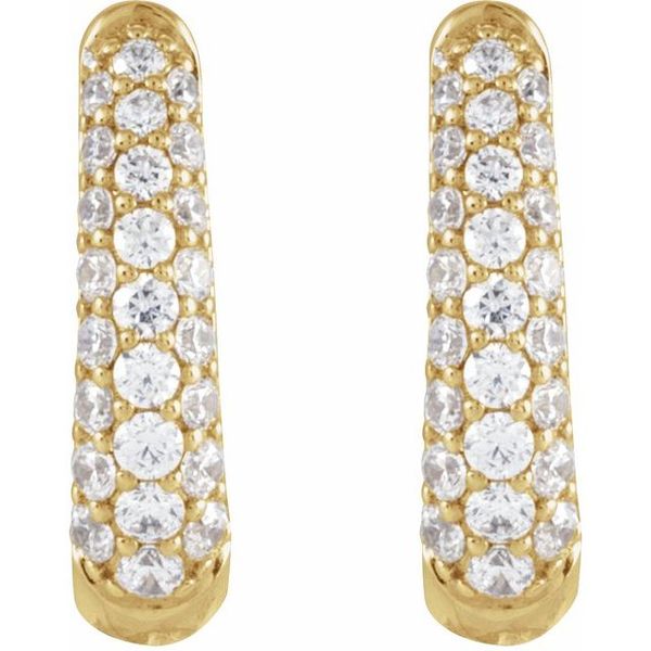 Accented U-Hoop Earrings - Image 2