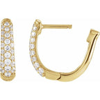 Accented U-Hoop Earrings - Image 3