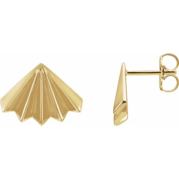 Fan Stud Earrings