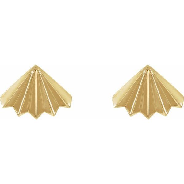 Fan Stud Earrings - Image 2