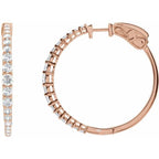 Accented Graduated Hoop Earrings