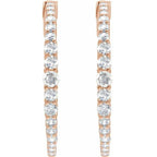 Accented Graduated Hoop Earrings - Image 2