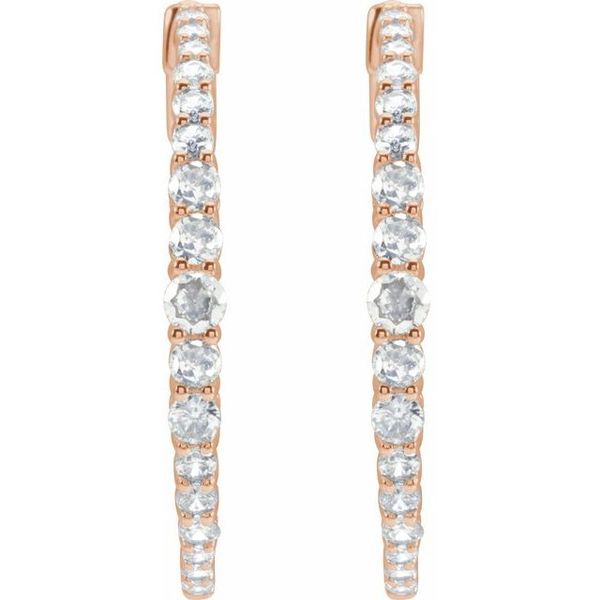 Accented Graduated Hoop Earrings - Image 2