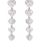 Lab-Grown Diamond Heart Earrings - Image 2