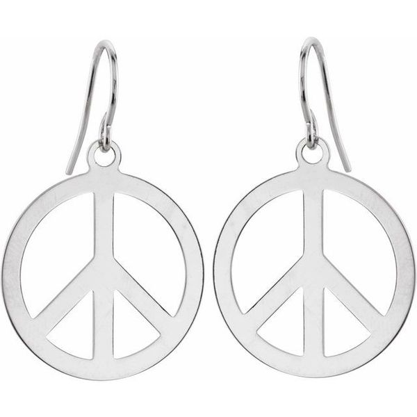 Peace Sign Earrings - Image 2