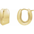Electroform Puffed U-Hoop Earrings