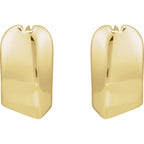 Electroform Puffed U-Hoop Earrings - Image 2