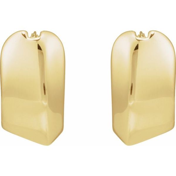 Electroform Puffed U-Hoop Earrings - Image 2