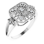 Granulated Filigree Ring